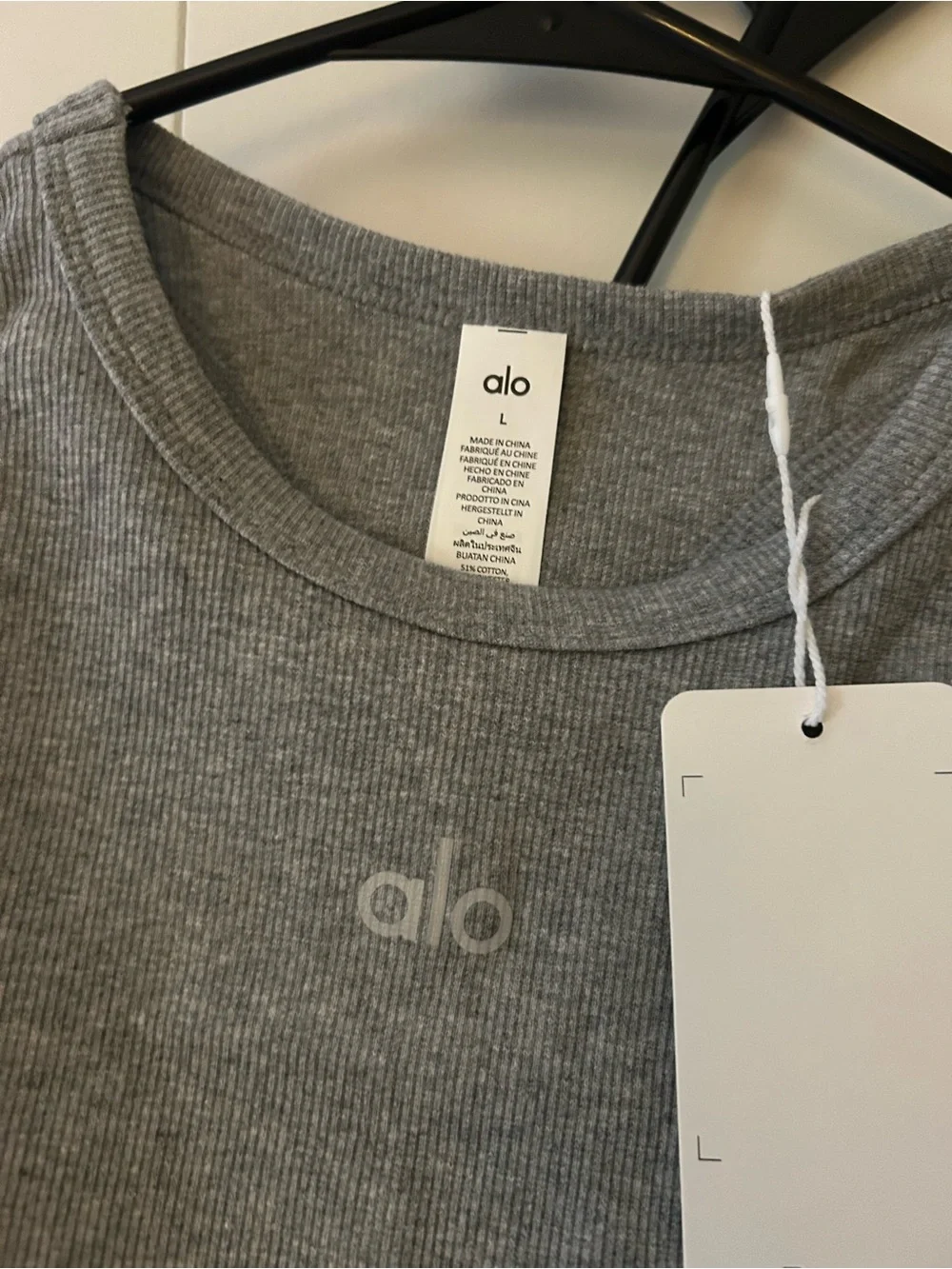 Alo Aspire Cropped Tank - Grey